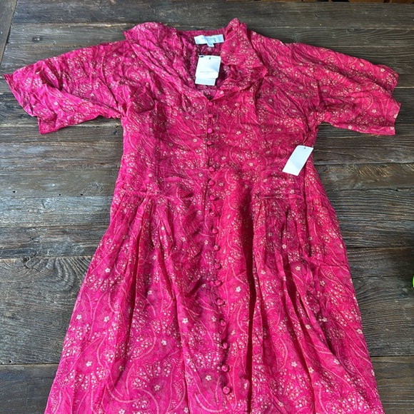 Equipment Samia silk floral ruffled button down midi long dress NWT size 6 - Picture 11 of 17
